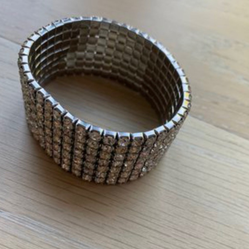 SILVER THICK DIAMOND BRACELET